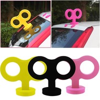 Clé de remontage de voiture 3D, clé de remontage mignonne pour l'arrière de la décoration de toit de voiture Autocollants de voiture 3D Décoration d'autocollant automobile particulière