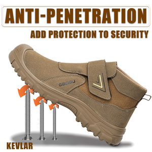 Chaussures <span class=keywords><strong>de</strong></span> sécurité <span class=keywords><strong>de</strong></span> travail en cuir suédé JIANKUN, résistantes aux étincelles, anti-écrasement, anti-perforation, légères et durables, pour soudeurs - Product Image 3