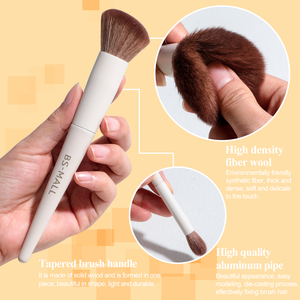 BS-MALL Set di 18 Pennelli da Trucco Premium Sintetici per Fondotinta, Contouring, Blush, Ombretto e Sfumatura con Custodia - Product Image 4