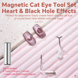 Juego de Herramientas Magnéticas de Doble Cara para Ojo de Gato, Efecto 3D de Corazón y Agujero Negro, Herramientas Magnéticas para Arte de Uñas con Esmalte en Gel, Uso Profesional en Salón - Product Image 1