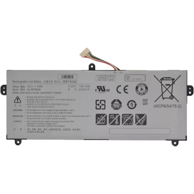 OEM Li-ion Battery Pack AA-PBTN8GB Laptop Rechargeable Battery for Samsung AA-PBTN8GB 1588-3366 15.2V 93WH