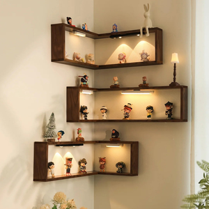 Estanterías <span class=keywords><strong>de</strong></span> Pared Modulares <span class=keywords><strong>de</strong></span> Madera Maciza Ecológicas, Ajustables en Altura, Ahorradoras <span class=keywords><strong>de</strong></span> Espacio, <span class=keywords><strong>de</strong></span> Diseño Moderno, para Almacenamiento - Product Image 1