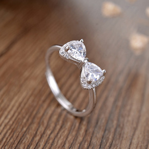 Fashion schmuck silber bogen diamant <span class=keywords><strong>ring</strong></span> - Product Image 2
