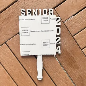 MDFSUB Free Sample Sublimation Blank Paddles Fan 2024 Mdf Photo Frame Mdf Grad Plaques Blank Sublimation Grad 2024 Paddle Fans