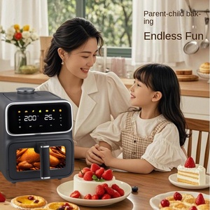 Friteuse carrée en acier inoxydable au design moderne et à usage domestique Four profond multifonctionnel antiadhésif à faible teneur en matière grasse avec source d'alimentation électrique - Product Image 5