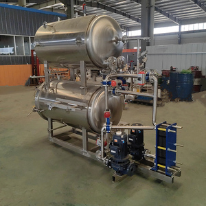 Sterilizzatore industriale a vapore/elettrico riscaldato orizzontale in <span class=keywords><strong>Autoclave</strong></span> bevande in bottiglia succo di marmellata in scatola macchina per sterilizzare la salsa - Product Image 5