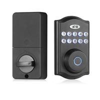 Cerradura de puerta Digital de aleación de aluminio de alta calidad Tuya Smart WiFi Cerradura de puerta digital Código Biométrico Huella digital Cerradura inteligente