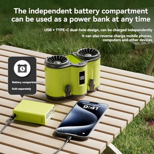 พัดลมติดเอวแบบพกพา อุปกรณ์ทำความเย็นกลางแจ้งสำหรับไซต์ก่อสร้าง ชาร์จผ่าน USB ปรับความเร็วได้ 100 ระดับ ความจุแบตเตอรี่ 10000mAh - Product Image 3