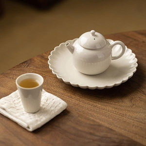 Guanlan Wood Ash Ceramic Teapot Round Porcelain Kung Fu <b>Tea</b> <b>Set</b> With Lid For Afternoon <b>Tea</b> - Product Image 2