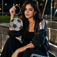 Neue Strass-Kugeltasche mit abnehmbarer Kette – Bling World 2026 Souvenir-Geschenk – Crossbody-Taschen – Perlen-Kristall-Fußball-Clutch-Tasche