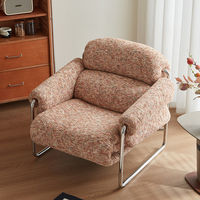 Nouveau style de fauteuil individuel pour la maison, fauteuil de salon en tissu, style rétro Bauhaus du milieu du siècle, fauteuil d'appoint de loisirs