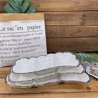 Assiettes en porcelaine, vaisselle européenne à 3 compartiments, nouveau design