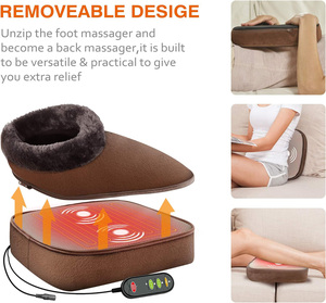 2 in 1 <strong>Shiatsu</strong> <strong>Foot</strong> <strong>Massager</strong> With Kneading Tapping and Heated Electric Home Relaxing Treatment Vibration <strong>Massage</strong> Cushion - Product Image 2