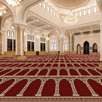 Tapis de prière islamique, tapis musulman, motif musulman, antidérapant, lavable, en polypropylène, à poils moyens, fabriqué à la machine, rectangulaire, personnalisé