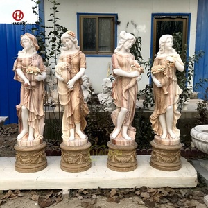 Décoration de jardin Célèbre grecque grandeur nature Statues de dame en marbre blanc en pierre Déesse des quatre saisons - Product Image 2