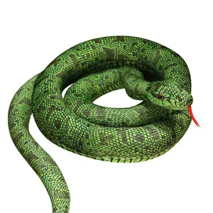 Penjualan laris mainan ular mewah lembut boneka mainan ular dapat disesuaikan Logo Python Viper Cobra Plushie Boa Constrictor mainan suka diemong