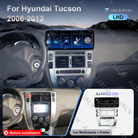 Nouveautés : Tableau de bord QLED 12,3 pouces plein écran pour Hyundai Tucson 2006-2013 avec lecteur DVD radio stéréo 8 cœurs, câble GPS