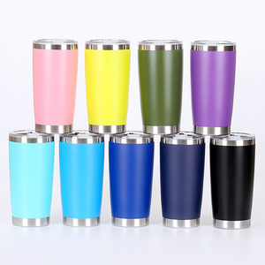 Gobelets Isothermes en Acier Inoxydable de 20 oz avec Revêtement Poudre, Tasses à <span class=keywords><strong>Café</strong></span> Personnalisées, Bouteilles d'Eau Double Paroi Isolées, Vrac Vierges à Revêtir - Product Image 1