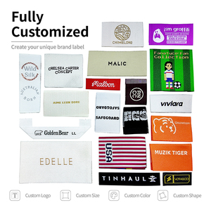 Etiqueta de Cuello Tejida Bordada con Nombre de Marca de Lujo Personalizada para Ropa, Etiqueta Lavable con Borde Cortado con Láser para Prendas de Alta Gama - Product Image 5