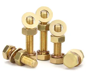 六角螺栓和螺母紧固件pernos工厂供应商高强度所有样式的螺丝螺栓螺母垫圈黄色镀锌