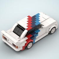 Blocs de construction MOC compatibles 53544 Blanc E30, cadeau éducatif, voiture de course DTM, briques de construction en plastique tricolores, jouets