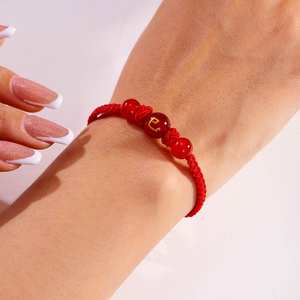Red Agate 12 Zodiac <b>Charm</b> <b>Bracelet</b> <b>for</b> Men Women Trendy Rabbit Year Woven Red Rope <b>Bracelet</b> with Dragon Horse Chicken Features - Product Image 4