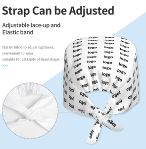 Custom Breathable Adjustable Working Cap Soft Polyester Sweat Absorbent Bouffant Cap for Work - Product Image 3