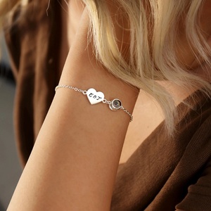 Customized Photo Name <strong>Projection</strong> <strong>Bracelet</strong>, Fashionable and Personalized Stainless Steel Adjustable <strong>Bracelet</strong> for Valentine's Day - Product Image 5