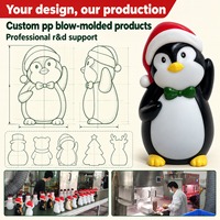 Lampe de table décorative pingouin festif avec bonnet de Père Noël, accent d'hiver pour chambre d'hôtes, bureau, étagère et comptoir de magasin