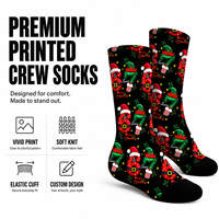 Chaussettes de sport personnalisées Mushafier OEM pour adultes - Chaussettes sans couture respirantes à séchage rapide absorbant la transpiration résistantes aux déchirures à impression numérique