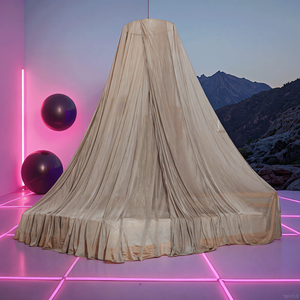 Boîtiers de blindage Rf/Emf Tente de couchage circulaire bloquée par <span class=keywords><strong>ondes</strong></span> <span class=keywords><strong>électromagnétiques</strong></span>/auvent pour lit simple - Product Image 6