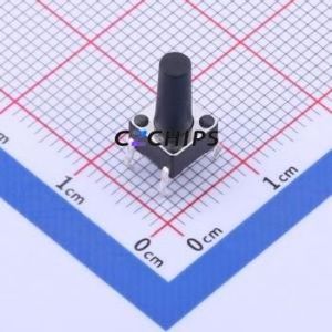 K2-1102DP-Q3SW-04 Tactile Switch Through hole Component (THT)-4P,6x6mm Switch 1.8N Through Hole 6mm 6mm - Product Image 1