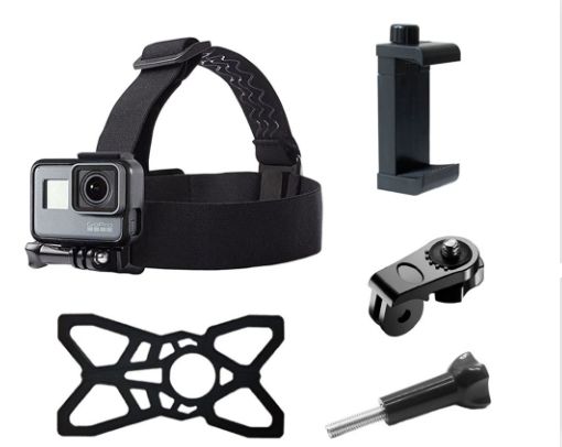 HONGDAK Adjustable Head Strap Mount with Screw Holder Accessories for gopro DJ Insta360 Ulanzi