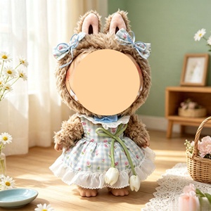 [Vêtement uniquement] Vêtements de poupée de 38 cm, robe à fleurs tulipes fraîches, robe florale à ruban jaune, tenues mignonnes pour poupée - Product Image 5