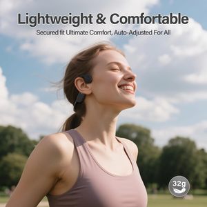 Auriculares Deportivos de Conducción Ósea Cevinily, Resistentes al Agua IPX5, 12 Horas de Batería, Auriculares para Fitness con Control de Botones - Product Image 3