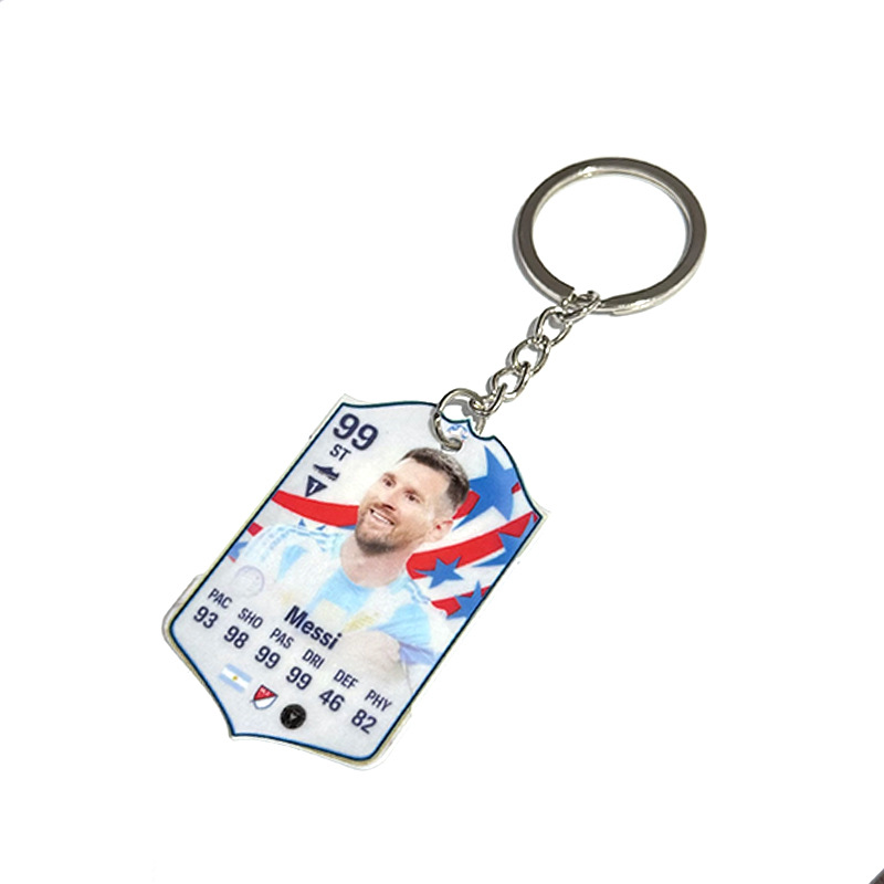 Football acrylic keychain (messi smile 99)