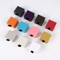 Boîte Cadeau Carrée en Carton Rigide Épaissi pour Bijoux, Vente en Gros, Style Tendance, pour Bagues, Boucles d'Oreilles, Pendentifs, Emballage de Rangement en Papier