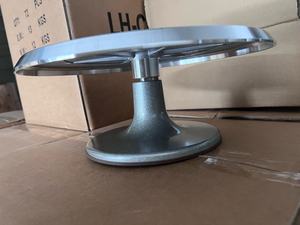 10-дюймовый Круглый Вращающийся поворотный стол для украшения торта на 360 градусов с подставкой для торта из алюминиевого сплава металлический материал - Product Image 2