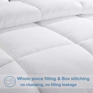 Doudoune alternative matelassée douce en duvet pour toutes les saisons, insert de <span class=keywords><strong>couette</strong></span> réversible avec onglets d'angle, hiver été chaud <span class=keywords><strong>et</strong></span> moelleux - Product Image 3
