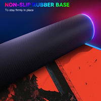 Tapis de souris de jeu RGB Anime personnalisé 30x80cm grand tapis de bureau LED avec bord éclairé pour les joueurs