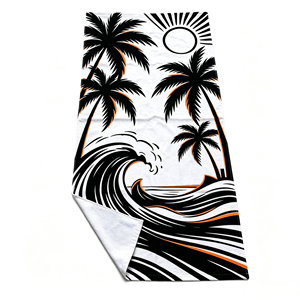 Serviette de plage surdimensionnée 100% coton imprimée avec motif, douce, absorbante, séchage rapide, pour la piscine, les vacances, les voyages - Product Image 1