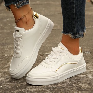 Nouvelles baskets pour hommes en cuir de vachette noir à lacets, semelle intérieure EVA durable, chaussures décontractées pour la marche et la course - Product Image 1