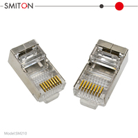Câble Ethernet blindé CAT5 FTP avec connecteur modulaire RJ45 8P8C, plaqué or sur cuivre, pour connexions de fils