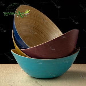 OEM Custom Lightweight Durable Bamboo Classic Salad Fruit <b>Bowl</b> Natural Eco-Friendly Disposable <b>Large</b> Capacity <b>Serving</b> <b>Bowl</b> - Product Image 5
