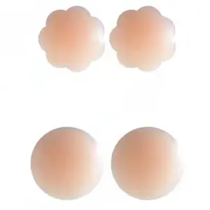 Sexy Women Round Heart Petal Shape Waterproof Adhesive Nipple Covers Invisible Flower Silicone Pasties Braless