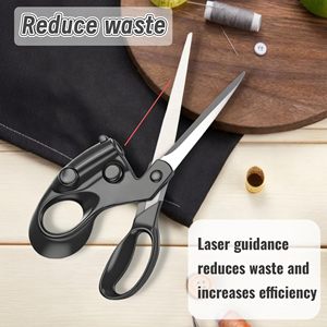NOVISON Hot Selling 9 Inch DIY Grade Household Sewing Fabric Scissors Smooth <b>Edge</b> Stainless Steel <b>Plastic</b> Handle Tailor Shears - Product Image 4