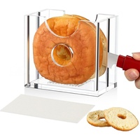 Support à Bagels Portable HD4002 en Acrylique Transparent Pré-assemblé, Meilleure Vente, 1 Étagère, Idéal pour Fêtes et Cuisines
