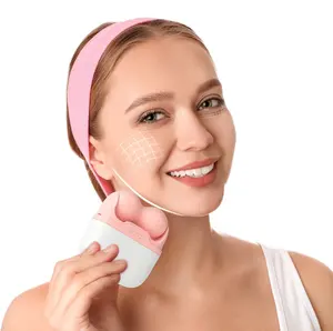 Rouleau de glace rose pour outil de Massage des yeux du visage masseurs de visage roulant à froid, rouleau de glace de refroidissement, rouleau de soin de la peau de refroidissement