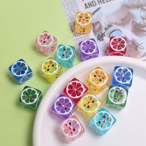 Nouveauté 2026 : Ornements en résine en forme de dés de fruits oranges, figurines miniatures colorées en forme de cubes de fruits pour maison de poupée, fêtes, loisirs créatifs DIY - Product Image 4