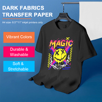 Papel de Transferencia de Tinta para Tela Oscura, Profesional, para Camisetas, Termoadhesivo, A4 8.5x11'', Venta al Por Mayor
